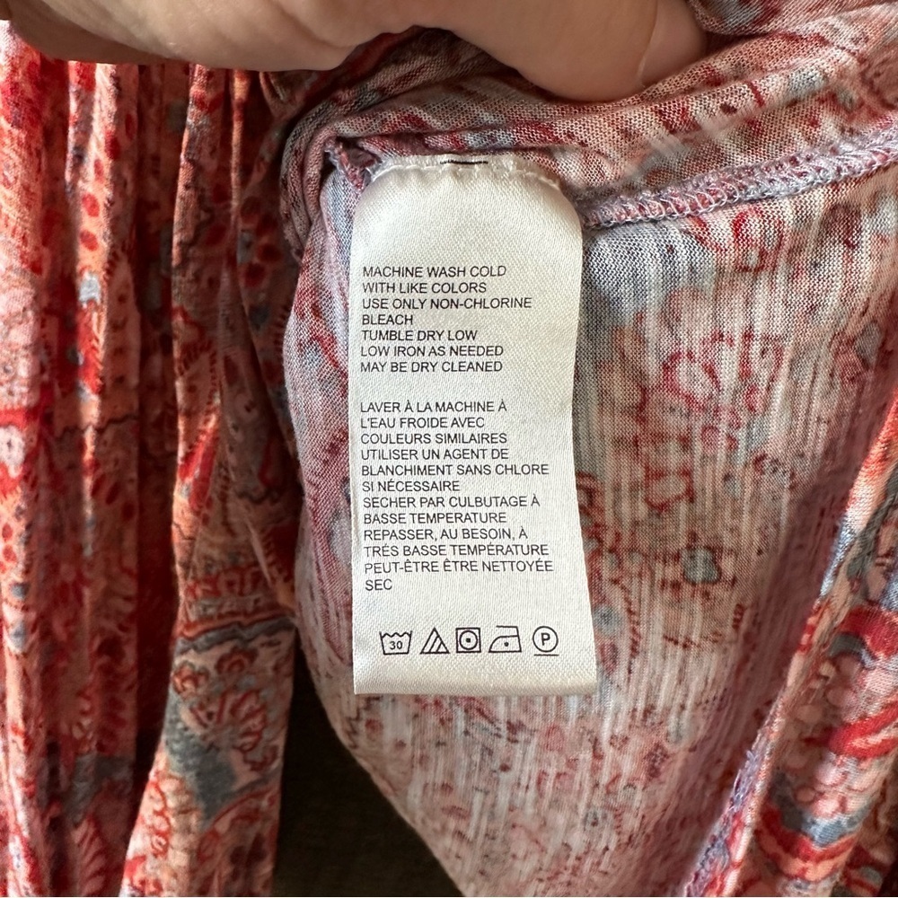 Free People Vista Dreams Paisley Blouse Top XS - Picture 8 of 9